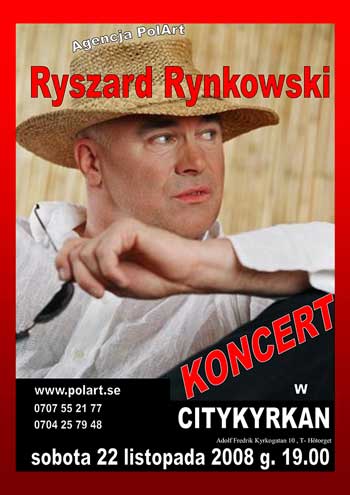 Koncert Ryszarda Rynkowskiego Sztokholm